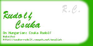 rudolf csuka business card